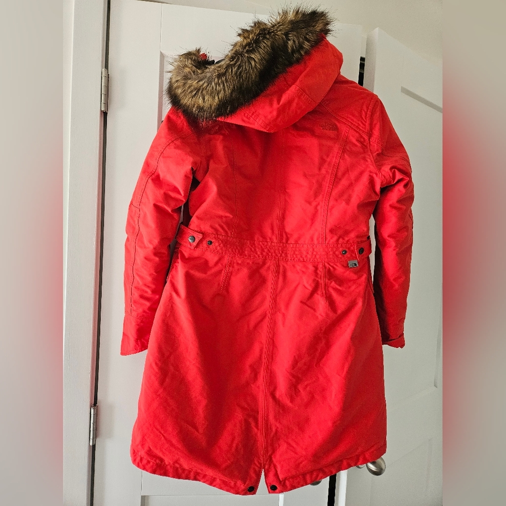 The North Face Goose Down Faux Fur Hooded Long Parka Jacket - Picture 8 of 13